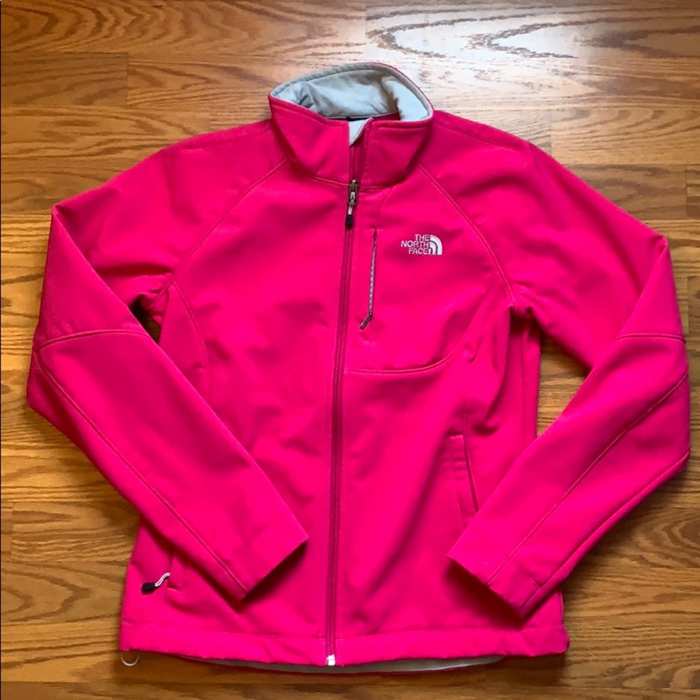 North face pink rain jacket